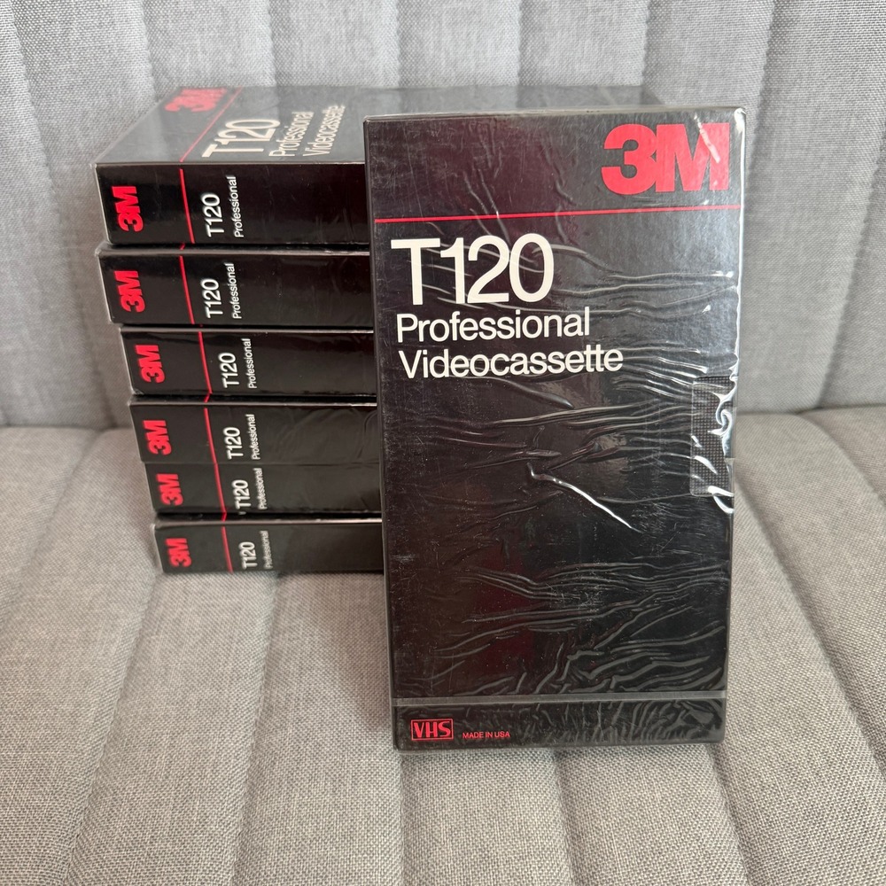NEW Lot of 8 3M T120 Professional Videocassette VHS Tapes Sealed